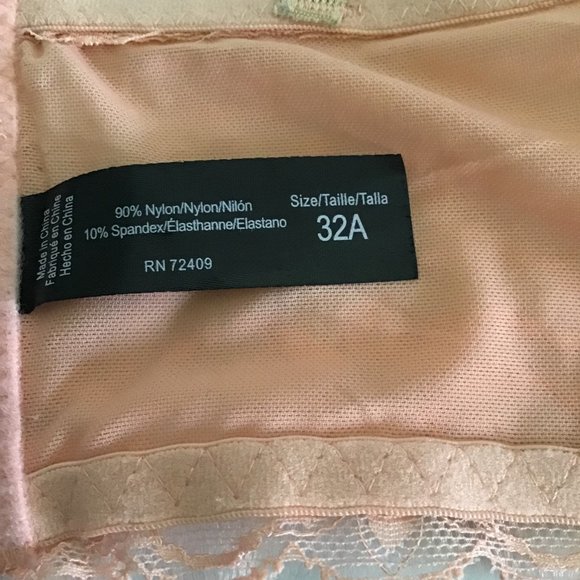 Sexy peach lace bra and panties set size 34A - Picture 4 of 4